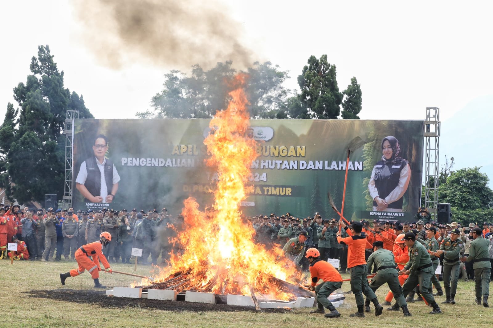 Apel Siaga Gabungan Pengendalian Karhutla, Pj Gubernur Jatim Ajak Tingkatkan Kesiapsiagaan