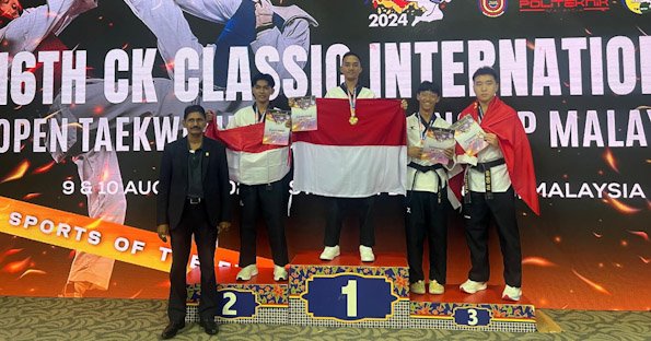 2 Anggota Polres Probolinggo Kota Ukir Prestasi Kejuaraan Taekwondo Championship Malaysia 2024