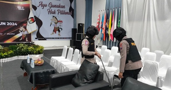 Polres Blitar Sterilisasi Kantor KPU Jelang Pendaftaran Paslon Pilkada 2024