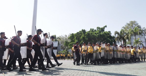 Gelar Simulasi Pengamanan, Polres Magetan Siap Kawal Pilkada Serentak 2024