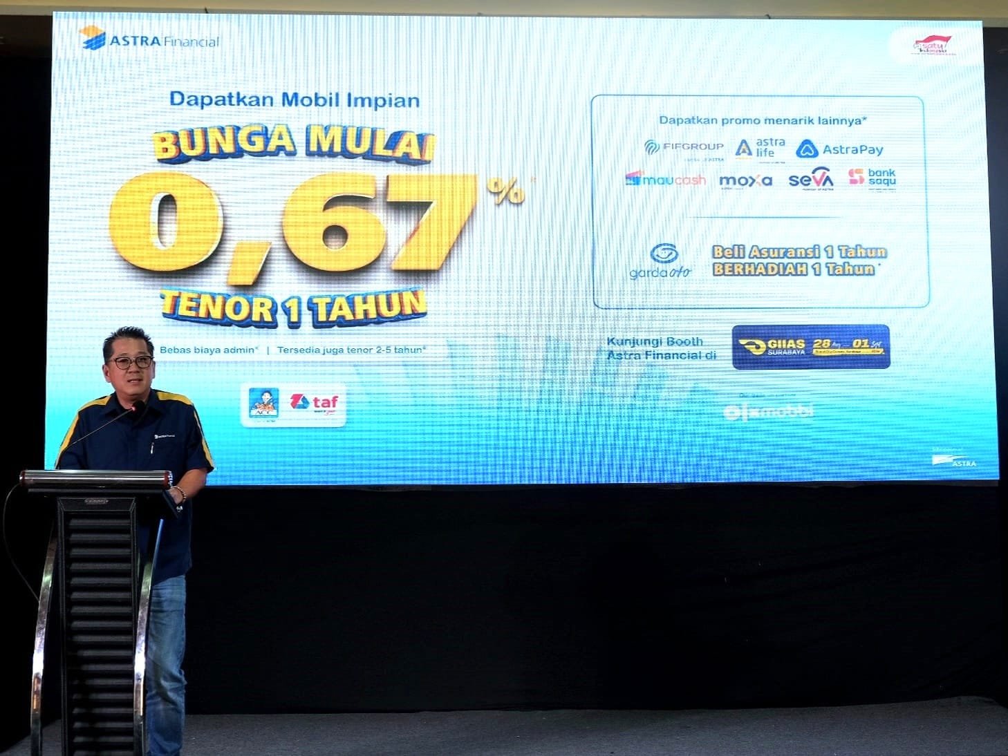 GIIAS Surabaya 2024, Astra Financial Targetkan Transaksi Sebesar Rp400 Miliar