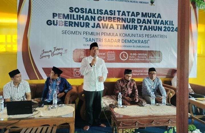 Tingkatkan Partisipasi Pemilih, KPU Jatim Sosialisasi ke Pesantren