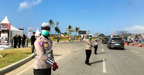 Untuk Kelancaran MotoGP Mandalika 2024, Polisi Gelar Pengamanan Ketat di Green Gate dan Bundaran Mong