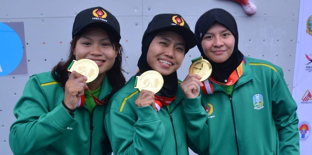 Emas Kedua Panjat Tebing Jatim Diraih di Kategori Speed Relay Putri