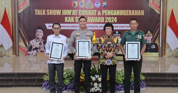 Polres Jember Raih Penghargaan dari Lembaga Perlindungan Anak Indonesia