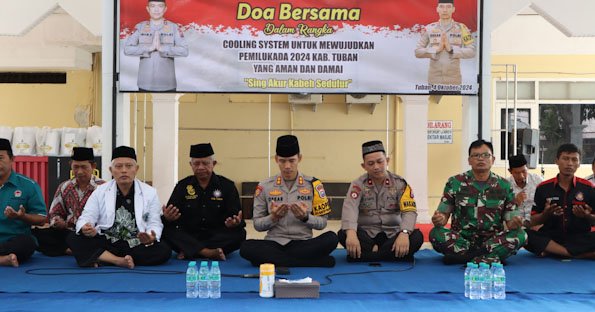 Cooling System untuk Kondusifitas Pilkada 2024, Polres Tuban Gelar Do’a Bersama Perguruan Silat