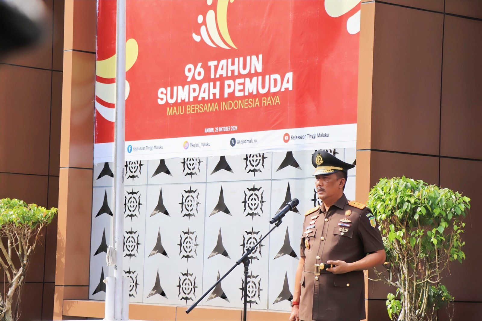 Kajati Maluku Pimpin Upacara Hari Sumpah Pemuda Ke-96 Tahun 2024