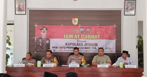 Cooling System di Jum’at Curhat, Kapolres Jember Serukan Jaga Persatuan di Pilkada 2024