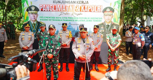 Kapolri-Panglima TNI Tinjau Kesiapan Program Ketahanan Pangan di Jawa Tengah