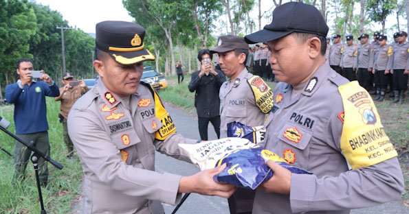 Melalui Penanaman Jagung dan Budidaya Ikan di Lahan 12,2 Hektar, Polres Nganjuk Dorong Ketahanan Pangan