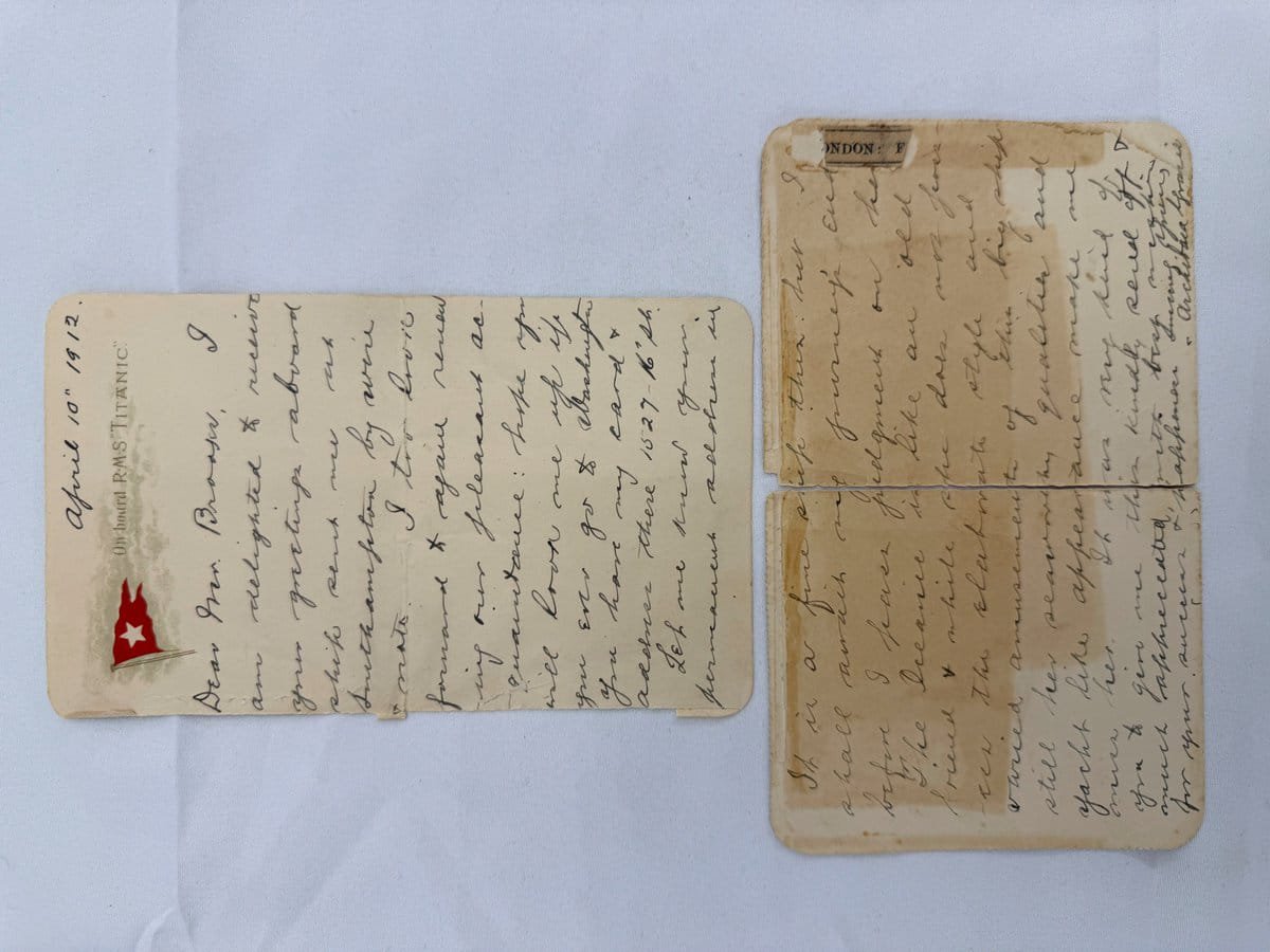 Surat Penyintas Titanic Laku Ratusan Ribu Dollar dalam Sebuah Lelang