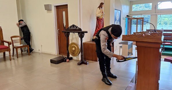 Polisi Lakukan Pengamanan 67 Gereja di Malang Saat Perayaan Kenaikan Isa Almasih