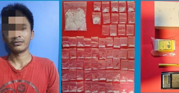 Satresnarkoba Polres Pelabuhan Tanjung Perak Amankan Kurir Sabu asal Sidoarjo, 65 Poket Sabu Disita