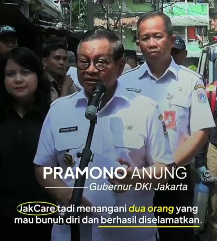 Gubernur DKI Ungkap Keberhasilan JakCare Selamatkan Warga dari Bunuh Diri