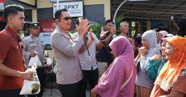 Polres Magetan Kembali Gelar Gerakan Pangan Murah di 4 Kecamatan, Warga Full Senyum