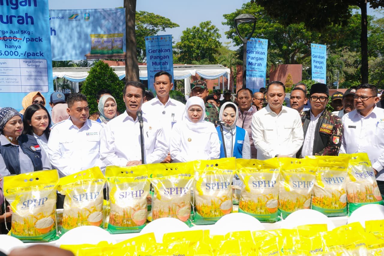Hadirkan GPM Serentak di 828 Titik, Mentan Amran Pastikan Warga Jatim Nikmati Harga Pangan Murah