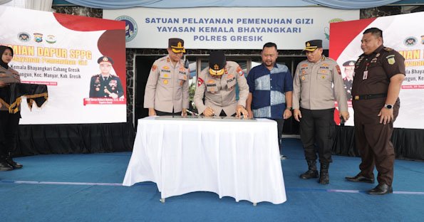 Kapolda Jatim Resmikan Dapur SPPG di Gresik, Dukung Pemenuhan Gizi 3.452 Siswa