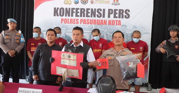 6 Tersangka Komplotan Curanmor Beraksi di 16 TKP Diamankan Polres Pasuruan Kota