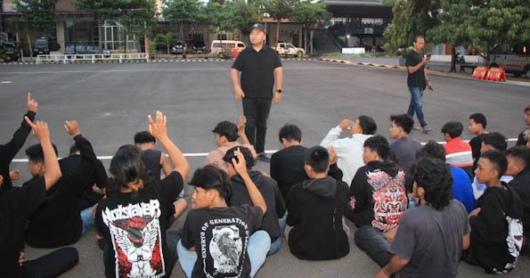 Polres Tuban Amankan dan Beri Pembinaan 38 Oknum Pesilat Pasca Konvoi di Jalan Raya