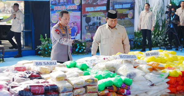 Presiden Prabowo Apresiasi Upaya Polri Cegah Peredaran Narkoba di RI