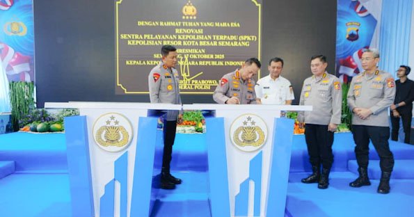 Kapolri Resmikan 35 SPKT Polres di Jajaran Polda Jateng untuk Optimalkan Pelayanan Masyarakat