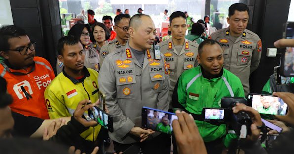 Sinergi Polresta Malang Kota Bersama Ojol Komitmen Jaga Kamtibmas