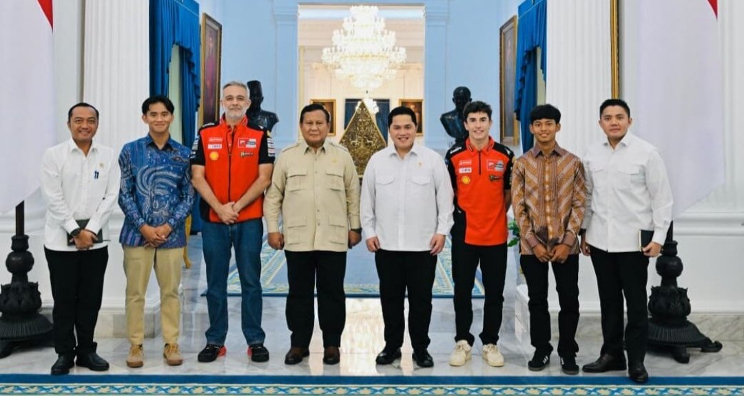 Presiden Prabowo Sambut Marc Marquez di Istana, Tegaskan Komitmen Majukan Sport Tourism dan Pembalap Muda