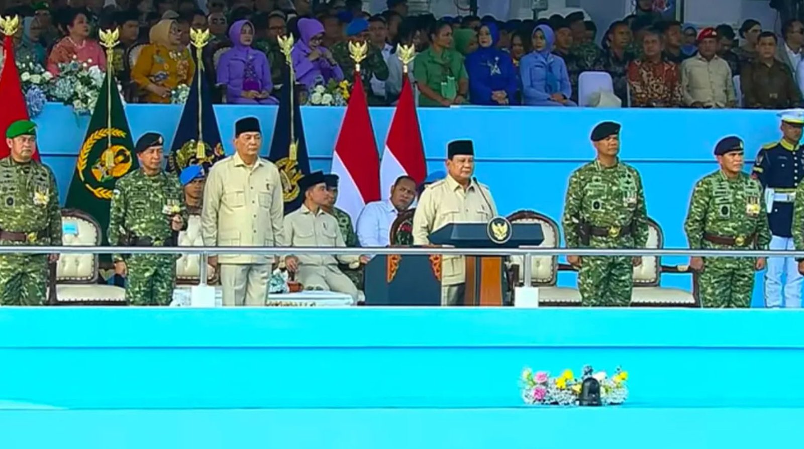 HUT ke-80 TNI, Prabowo: TNI Harus Ikuti Perkembangan Teknologi