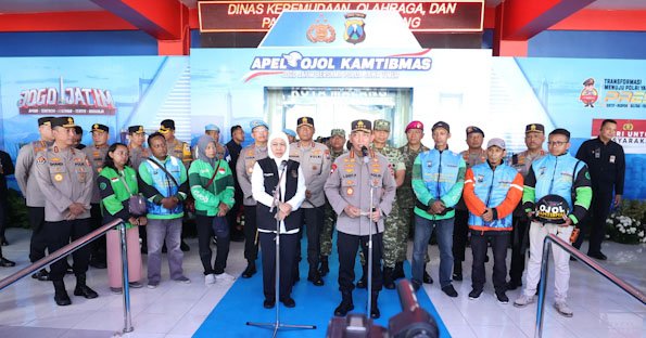 Kapolri Apresiasi Sinergi Polda Jawa Timur dan Komunitas Ojol dalam Apel Kamtibmas ‘Jogo Jatim’