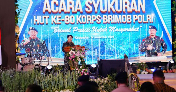 Hadiri Syukuran HUT ke-80 Brimob, Kapolri Apresiasi Peran Brimob dukung Program Pemerintah