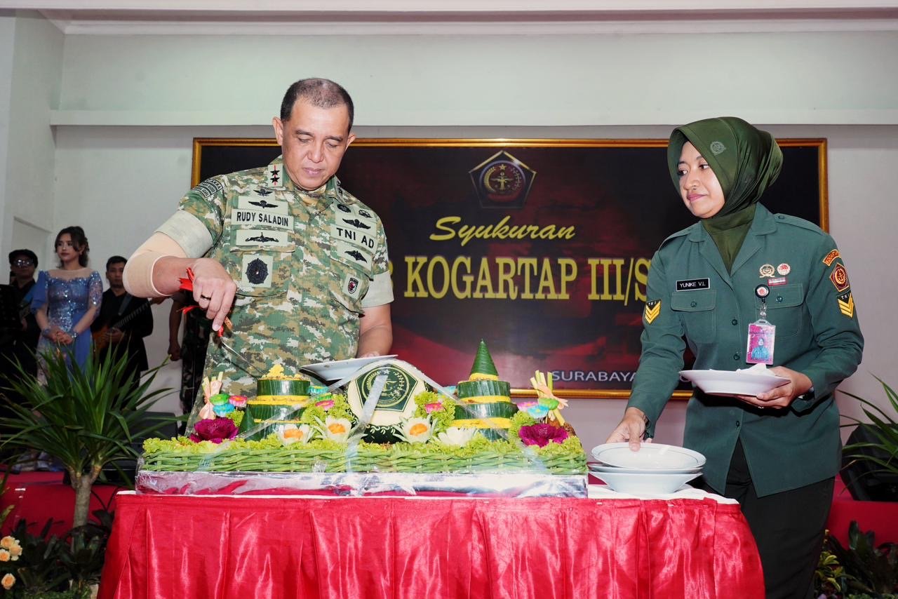 Mayjen TNI Rudy Saladin Gelar Tasyakuran HUT ke-53 Kogartap III/Surabaya