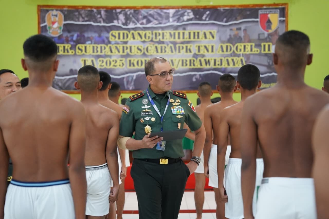 Pangdam Brawijaya Pimpin Sidang Pemilihan Subpanpus Caba PK TNI-AD Gelombang II