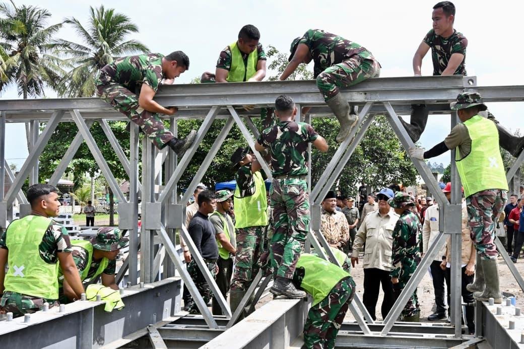 Akses Terputus Mulai Pulih, 7 Jembatan Bailey Rampung di Wilayah Bencana Sumatra