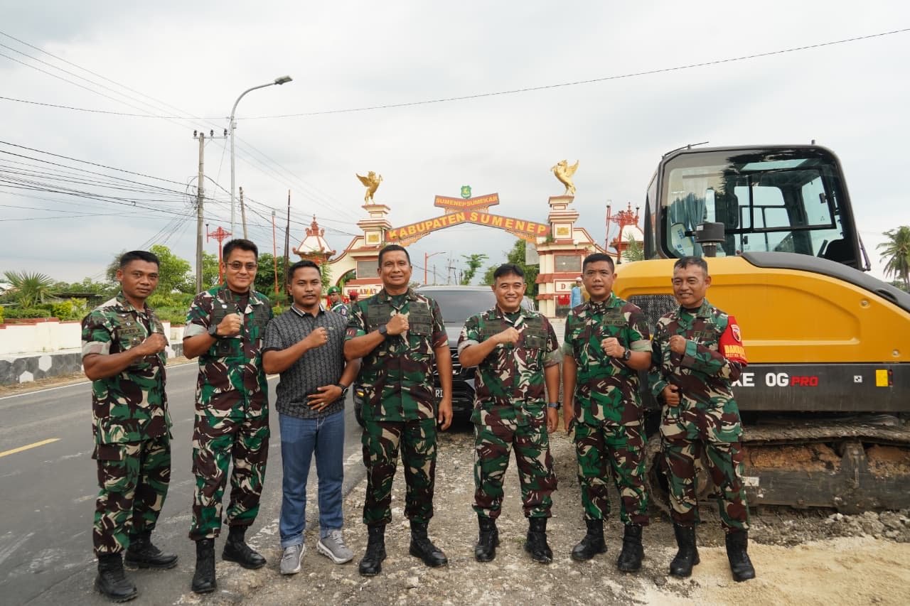 Danrem 084/Bhaskara Jaya Tinjau Lokasi Pembangunan Gerai Koperasi Desa di Sumenep