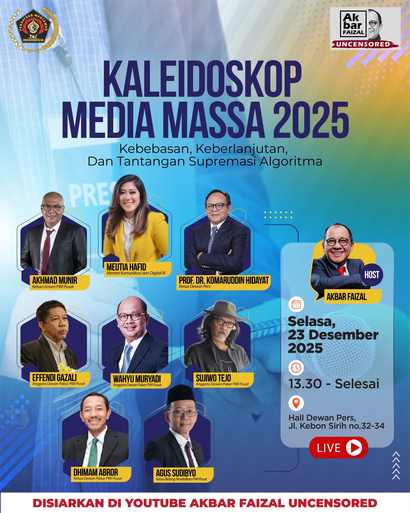 PWI Gelar Kaleidoskop Media Massa 2025, Bahas Tantangan Jurnalisme di Era Algoritma