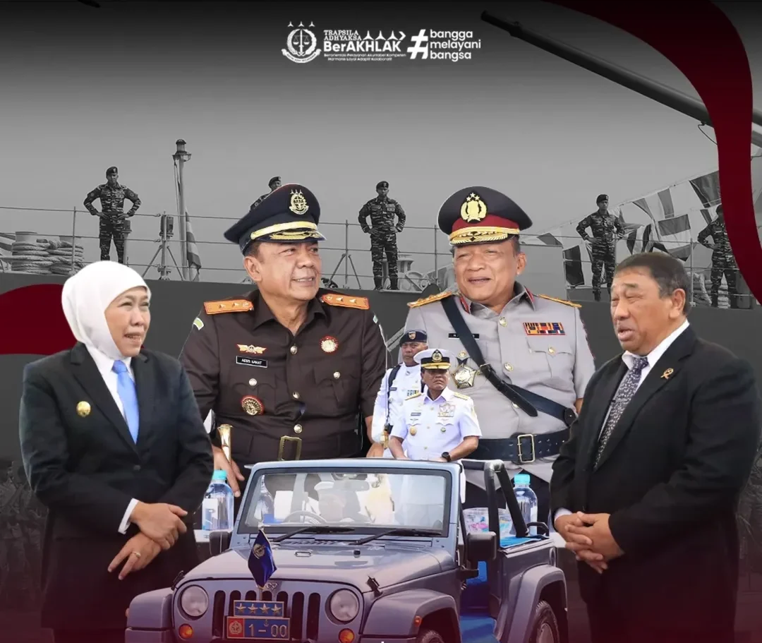 Kajati Jatim Hadiri Upacara Peringatan Hari Armada RI Tahun 2025 di Koarmada II Surabaya