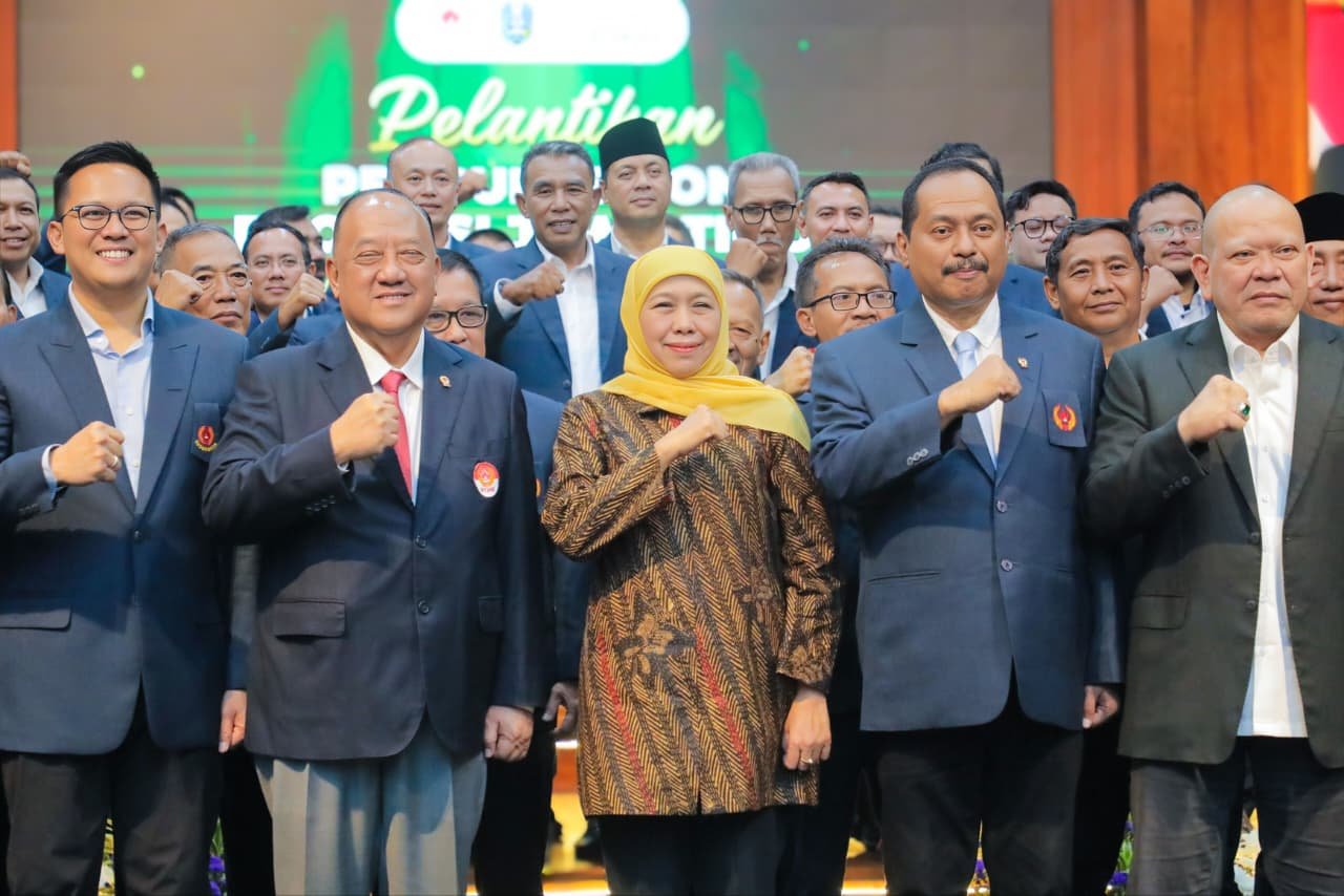 KONI Jatim Dilantik, Khofifah Tekankan Sports Science dan Target PON 2028