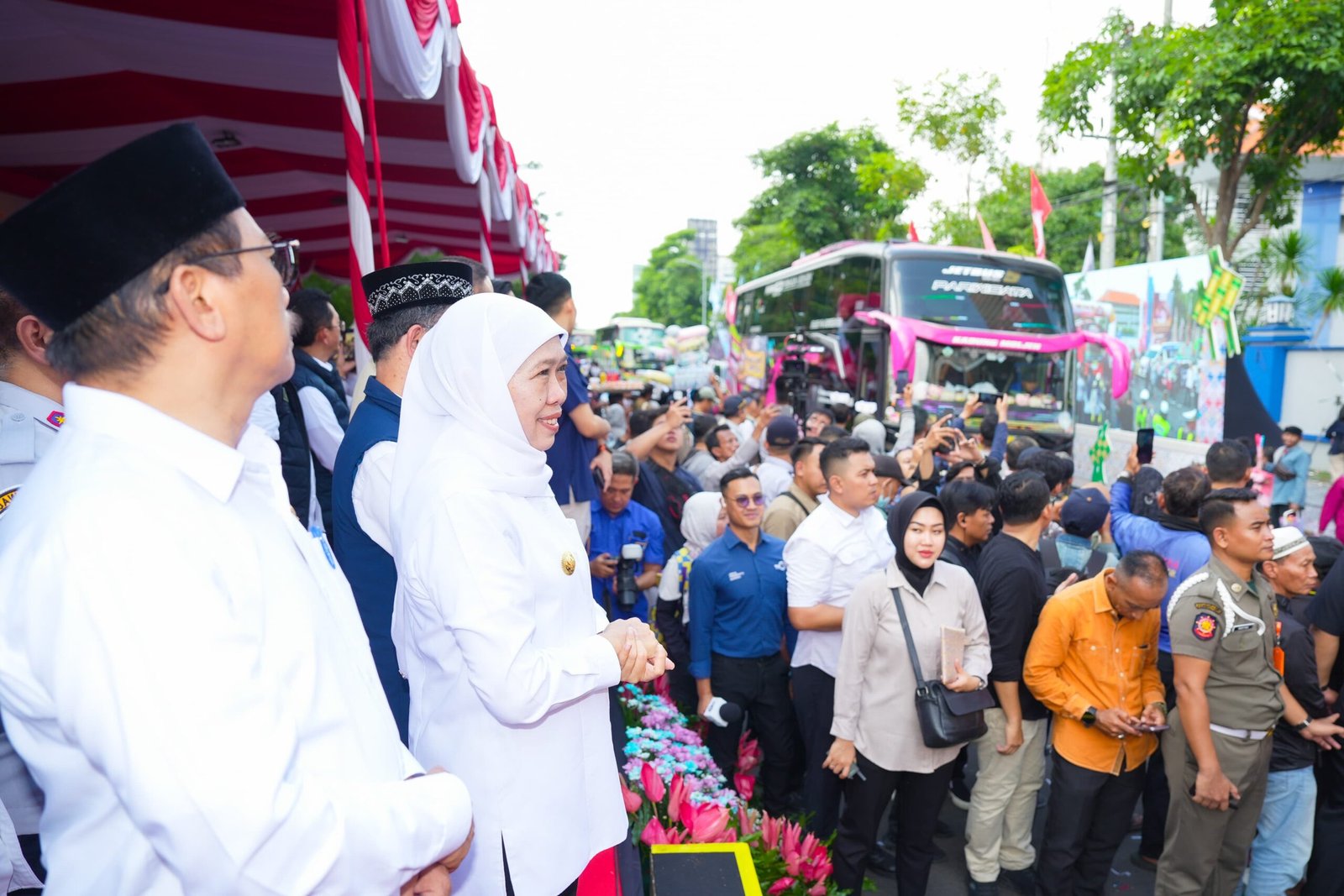 Khofifah Berangkatkan 4.000 Pemudik Gratis 2026, Targetkan Tekan Kecelakaan