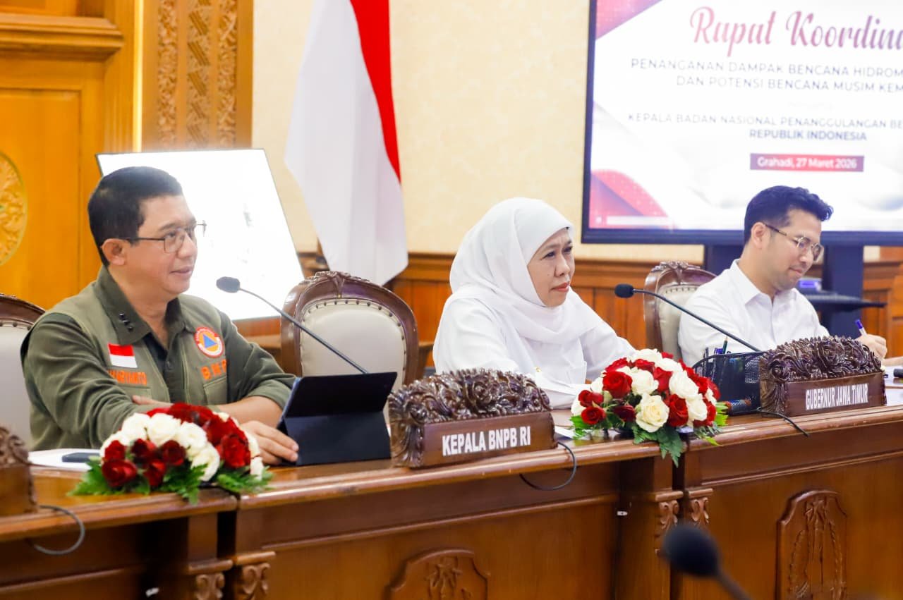 Jelang Kemarau 2026, Pemprov Jatim dan BNPB Siapkan Strategi Cegah Kekeringan di Jatim