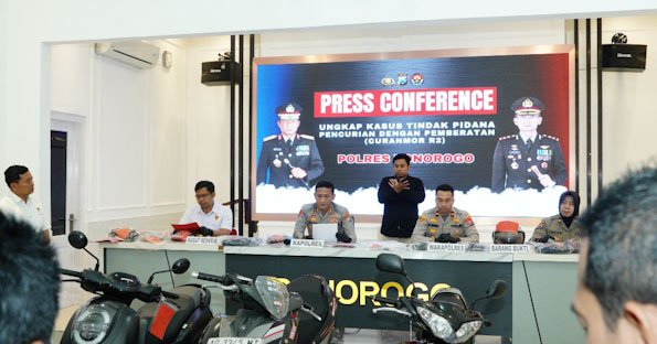 Polres Ponorogo Amankan Pasutri Tersangka Curanmor