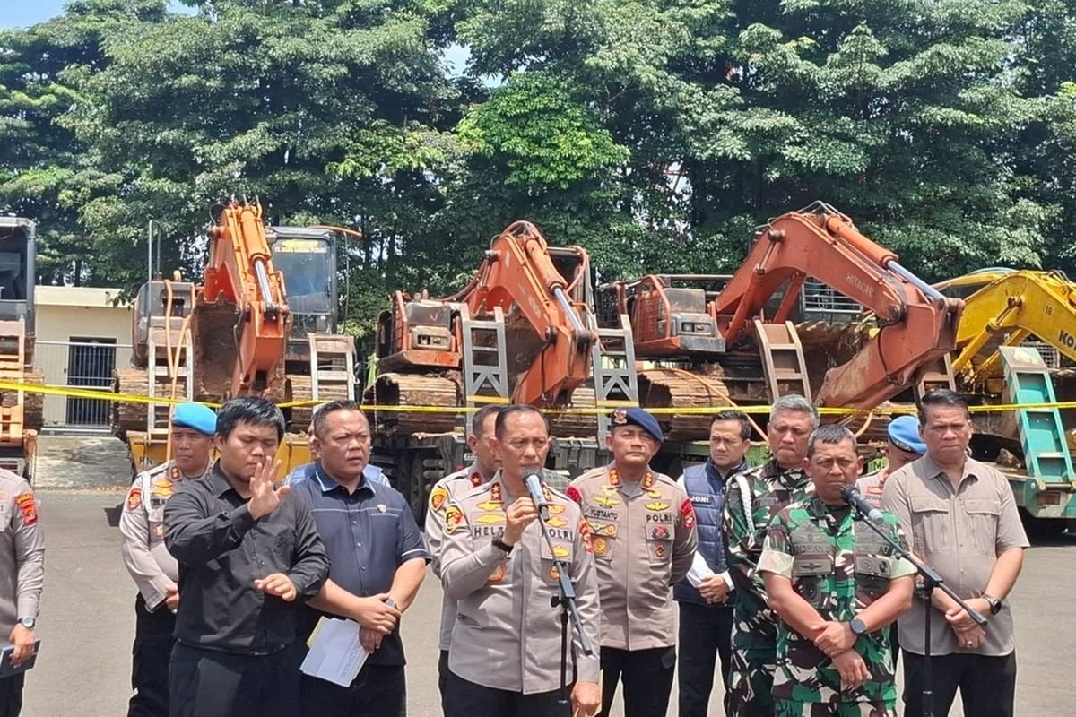 Polda Lampung Gerebek 7 Tambang Emas Ilegal di Kabupaten Way Kanan, Tangkap 24 Orang