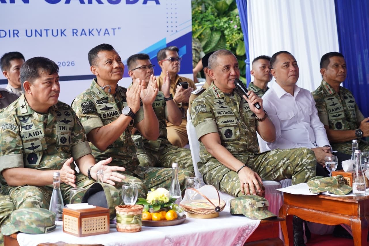 Pangdam V/Brawijaya Pimpin Ground Breaking Jembatan Garuda di Genting Kalianak, Surabaya