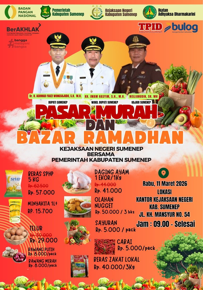 Pasar Murah Ramadan Sumenep Hadirkan Beras, Minyakita, hingga Sayuran Murah