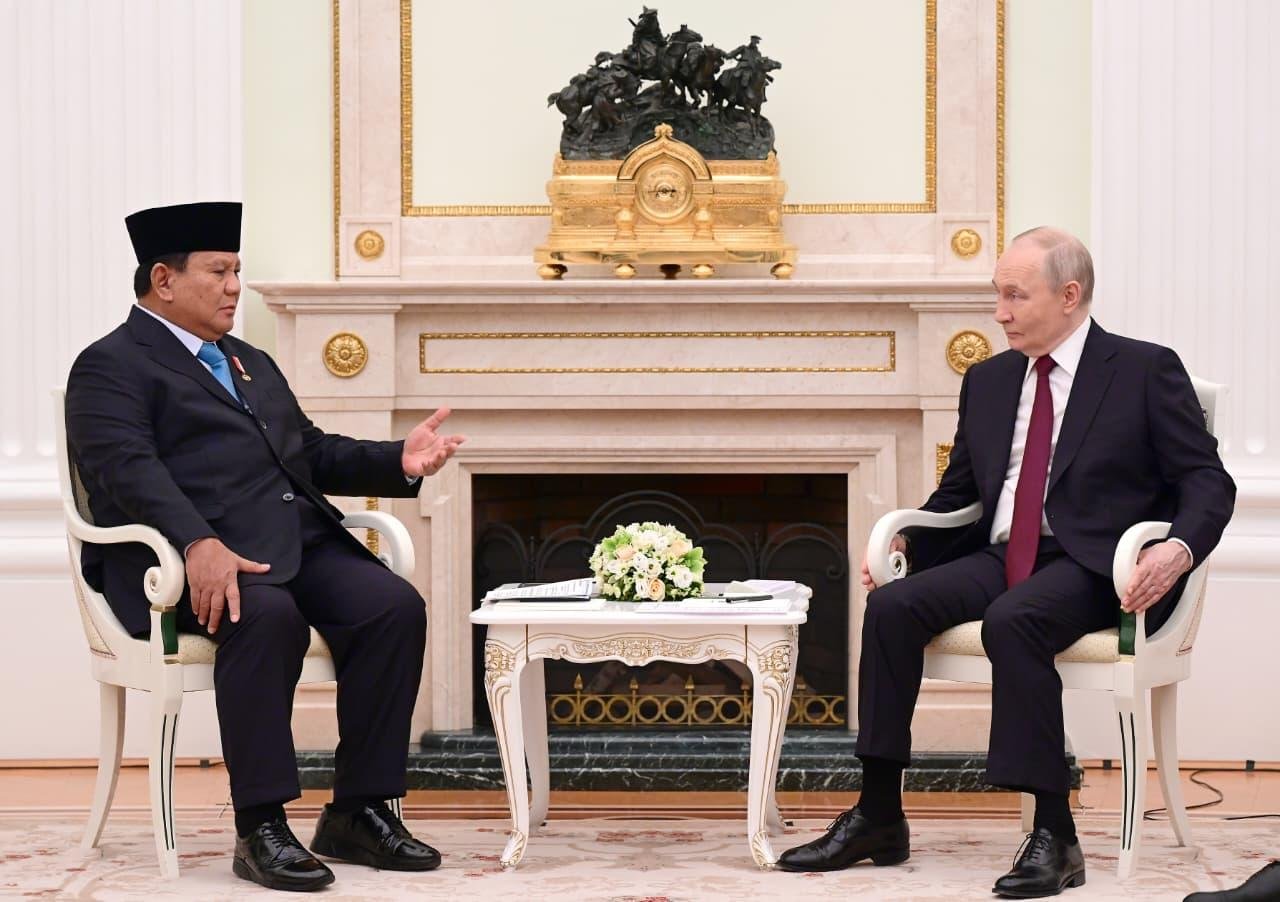 Prabowo Temui Putin di Kremlin, Indonesia-Rusia Percepat Kerja Sama Ekonomi dan Energi