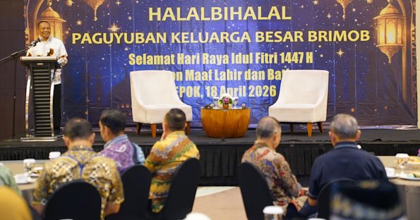 Pererat Silaturahmi, Dankorbrimob Polri Hadiri Acara Halal Bihalal Paguyuban Keluarga Besar Brimob