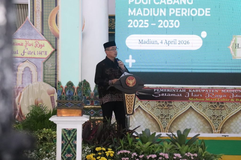 Bupati Madiun Hadiri Halal Bihalal sekaligus Pelantikan Pengurus PDGI Madiun periode 2025–2030
