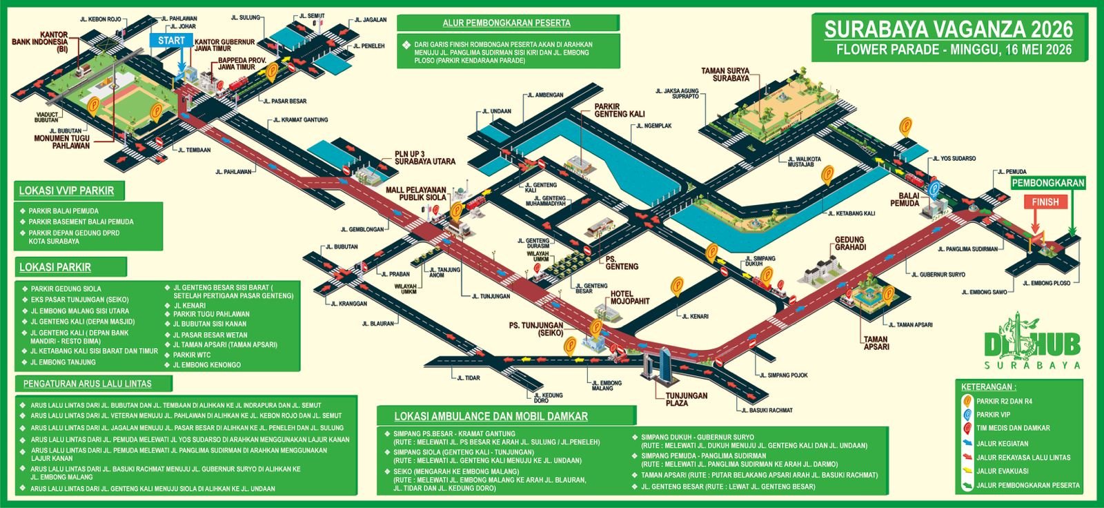 Surabaya Vaganza 2026 Bakal Tutup Sejumlah Jalan, Ini Rekayasa Lalu Lintasnya