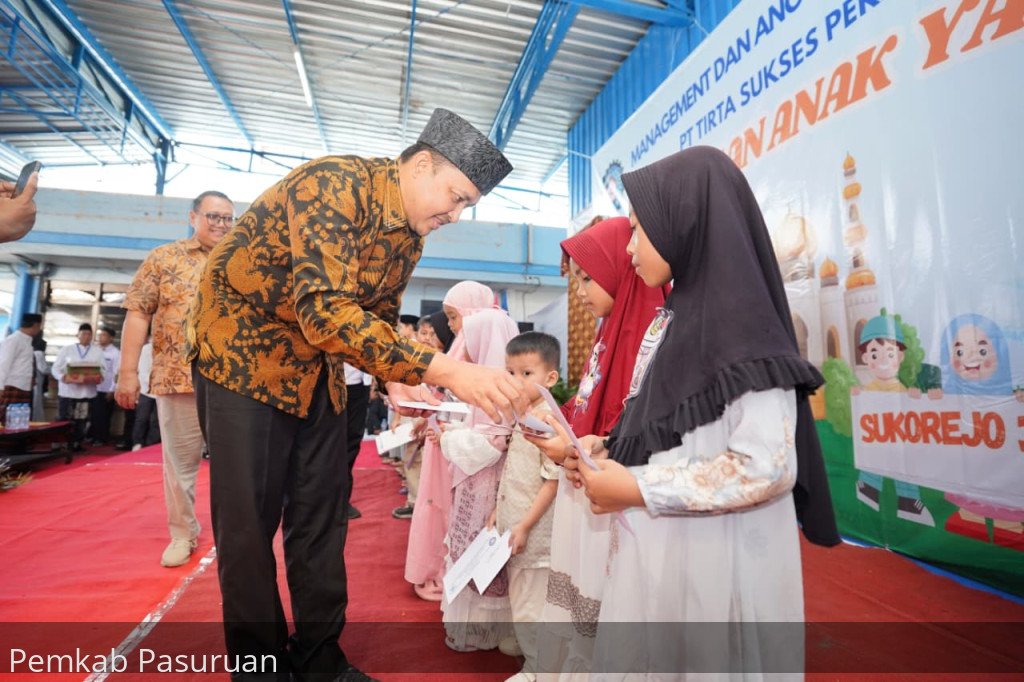 Berikan CSR Kepada Anak Yatim, Mas Rusdi Sampaikan Apresiasi Kepada PT Tirta Sukses Perkasa