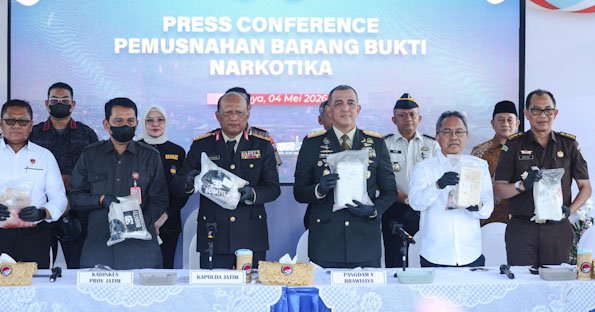 Polda Jatim Musnahkan 22,226 Kg Kokain, Tegaskan Komitmen Perang Lawan Narkoba