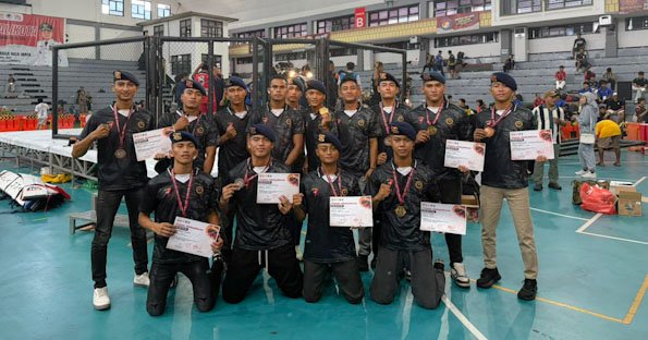 Brimob Polda Jatim Sabet 4 Emas Kejurprov MMA Surabaya